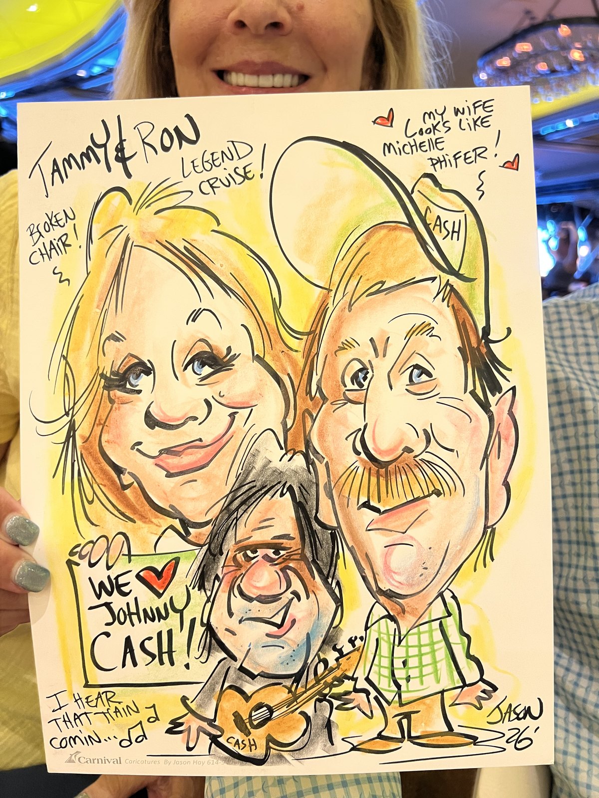 Finished live caricature drawing by A Perfect Sketch