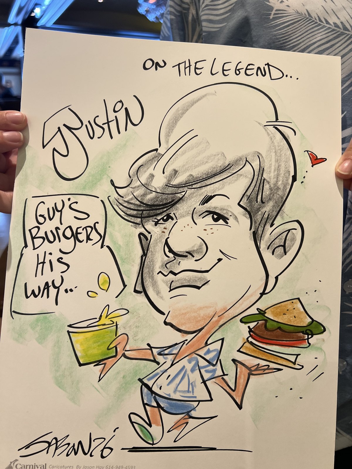 Finished live caricature drawing by A Perfect Sketch