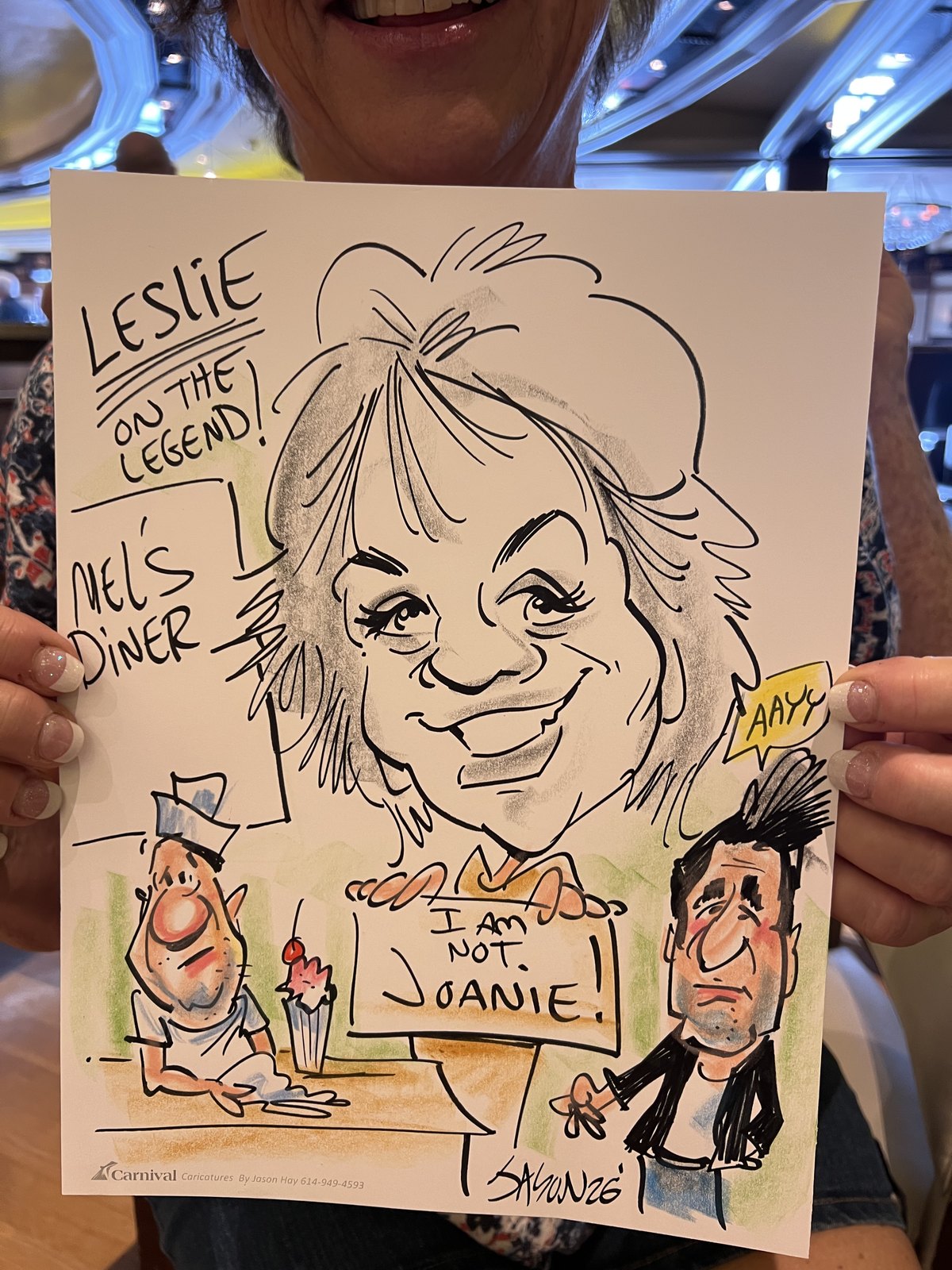 Finished live caricature drawing by A Perfect Sketch