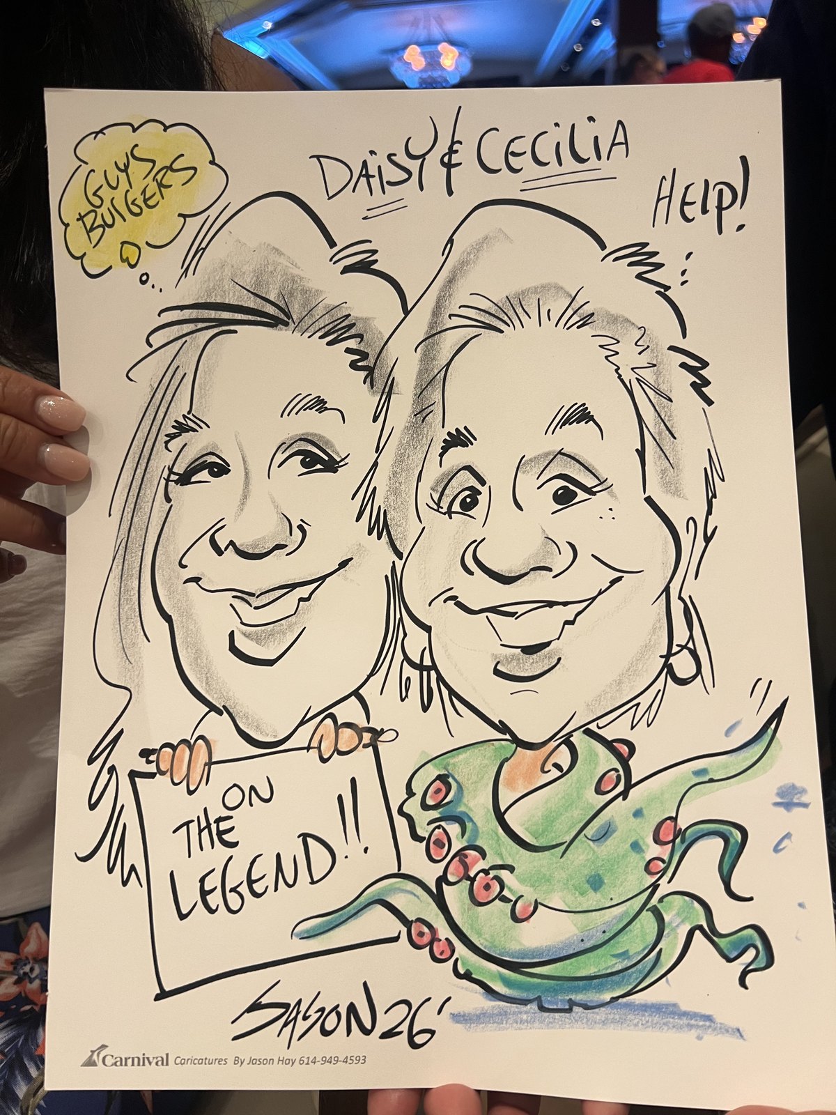 Finished live caricature drawing by A Perfect Sketch