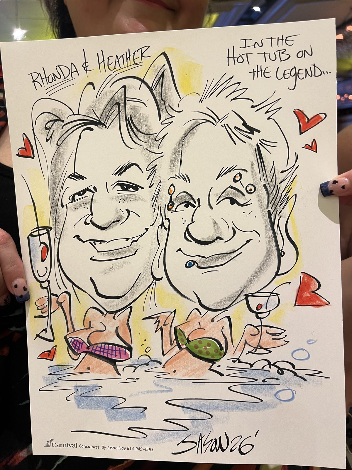 Finished live caricature drawing by A Perfect Sketch