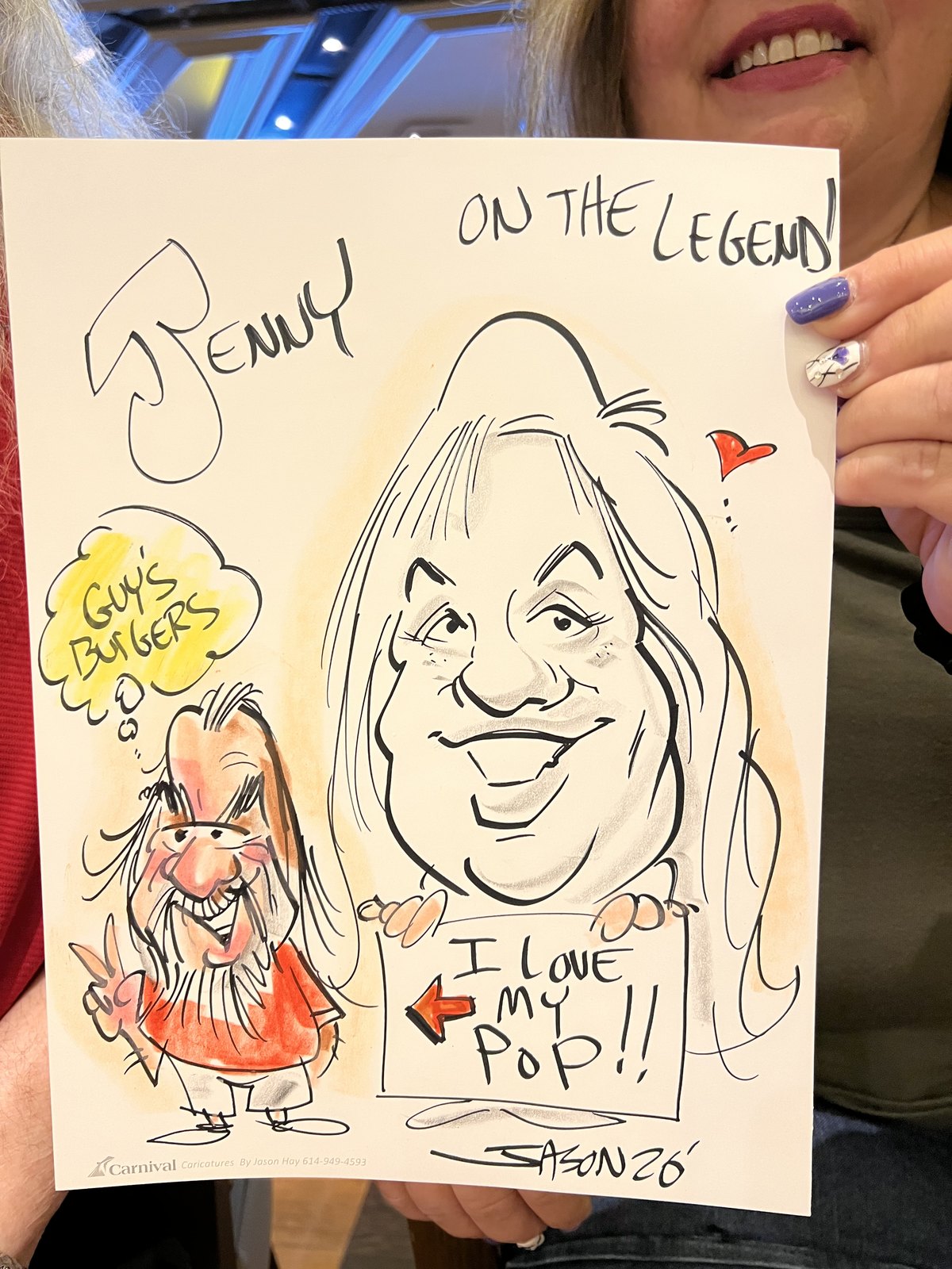Finished live caricature drawing by A Perfect Sketch