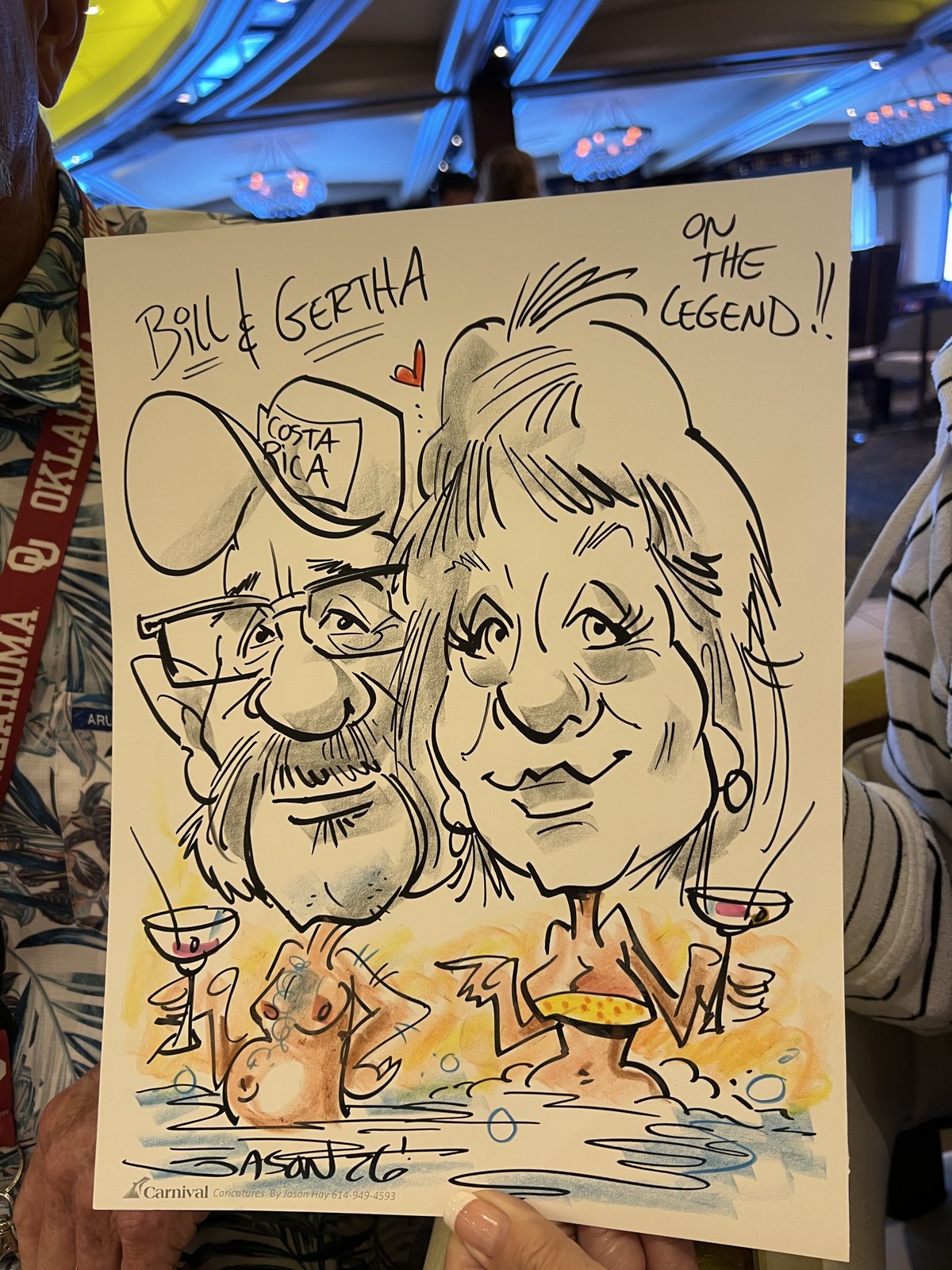 Finished live caricature drawing by A Perfect Sketch